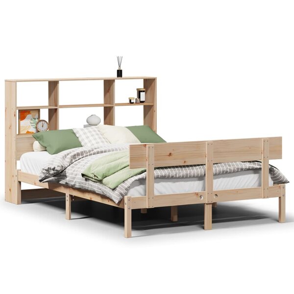 vidaXL Lit bibliothèque sans matelas 120x200 cm bois de pin massif