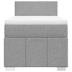 vidaXL Sommier à lattes de lit avec matelas gris clair 80x200 cm tissu