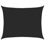 vidaXL Voile d'ombrage 160 g/m² Noir 6x7 m PEHD