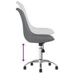 vidaXL Chaises pivotantes à manger lot de 6 Gris clair Tissu
