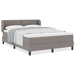 Lit box spring vidaXL avec matelas Taupe 160x200 cm en tissu