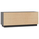 vidaXL Meuble TV Gris 110 5x35x44 cm Bois de pin massif