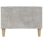 vidaXL Table basse Gris béton 90x50x36 5 cm Bois d'ingénierie