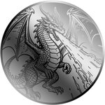 Monnaie VENOM DRAGON 1/500 Oz Platine 25$ Liberia 2026 (PRÉCOMMANDE)