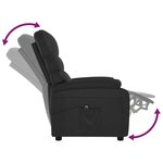 vidaXL Fauteuil inclinable électrique Noir Similicuir