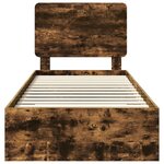vidaXL Cadre de lit Chêne fumé 90 x 200 cm Bois d'ingénierie