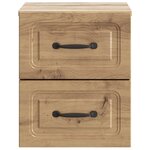 vidaXL Cabinet de chevet mural Chêne artisanal 34 5 x 33 x 40 cm