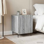 vidaXL Cabinet de chevet 2 Pièces Sonoma gris 43 x 34 5 x 52 cm