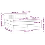 vidaXL Sommier à lattes de lit avec matelas Marron foncé 180x200 cm