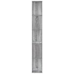 vidaXL Bibliothèque 5 niveaux sonoma gris bois d'ingénierie