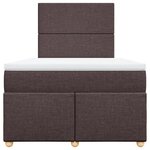 vidaXL Sommier à lattes de lit avec matelas Marron foncé 120x200 cm