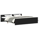 vidaXL Cadre de lit sans matelas noir 160x200 cm