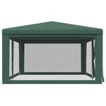 vidaXL Tente de fête avec 6 parois latérales en maille Vert 6x4 m PEHD