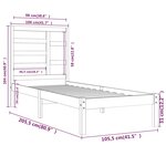 vidaXL Cadre de lit sans matelas bois massif 100x200 cm