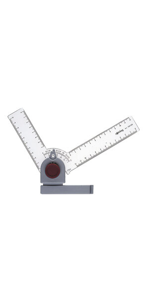 rOtring Règle-équerre avec crans d'arrêt tous les 15° (accessoire plaque à dessin)