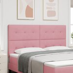 Tête de lit LED vidaXL Rose 90 cm Velours