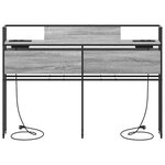vidaXL Tête de lit de rangement Sonoma gris 120 cm Bois d'ingénierie