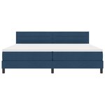 vidaXL Lit avec sommier - Matelas bleu 200x200 cm en tissu