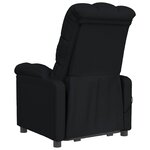 vidaXL Fauteuil de massage Noir Tissu