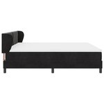 Lit à sommier avec matelas vidaXL Noir 200x200 cm en velours