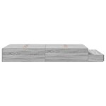 vidaXL Cadre de lit de rangement Gris Sonoma 120x200 cm