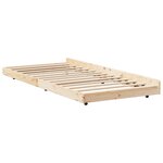 vidaXL Cadre de lit Marron 90 x 190 cm Bois de pin massif