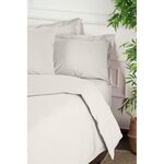 Parure de lit - housse de couette 220 x 240 + 2 taies d'oreiller 60 x 60 coton renforcé - Blanc