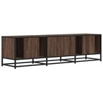 vidaXL Meuble TV chêne marron 150x35x41 cm bois d'ingénierie et métal