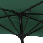 vidaXL Parasol de balcon avec mât en aluminium Vert 300x155 cm Demi