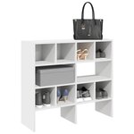vidaXL Étagères à chaussures empilables 2 Pièces blanc 89 5x30x40 cm