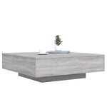 vidaXL Table basse sonoma gris 100x100x31 cm bois d'ingénierie