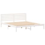 vidaXL Cadre de lit avec tête de lit Blanc 180 x 200 cm Pin massif