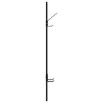 vidaXL Porte-manteau mural avec stockage Chêne noir 20 x 1.5 x 100 cm