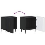 vidaXL Cabinet de chevet Noir 43 x 34 5 x 52 cm Bois d'ingénierie
