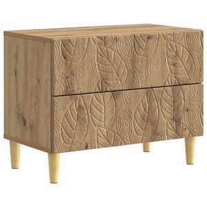 vidaXL Table de chevet Chêne artisanal 62 x 34 5 x 48 cm