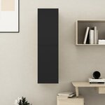 vidaXL Meuble TV Noir 30 5x30x110 cm Bois d’ingénierie
