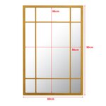 Miroir mural rectangulaire 90 x 60 cm or 03_0007895