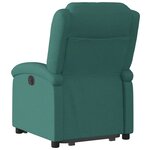 vidaXL Fauteuil inclinable vert foncé tissu