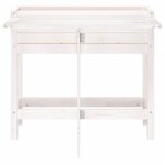 vidaXL Jardinière de jardin avec plateau pliant blanc bois pin massif