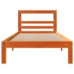 vidaXL Cadre de lit sans matelas cire marron 90x200 cm bois pin massif