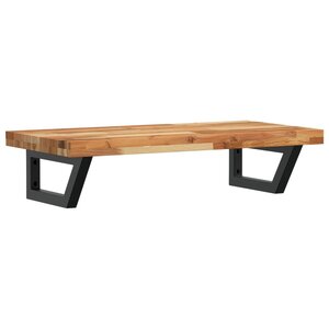 vidaXL Étagère de vasque murale acier et bois massif d'acacia