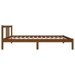 vidaXL Cadre de lit sans matelas marron miel bois massif 90x200 cm