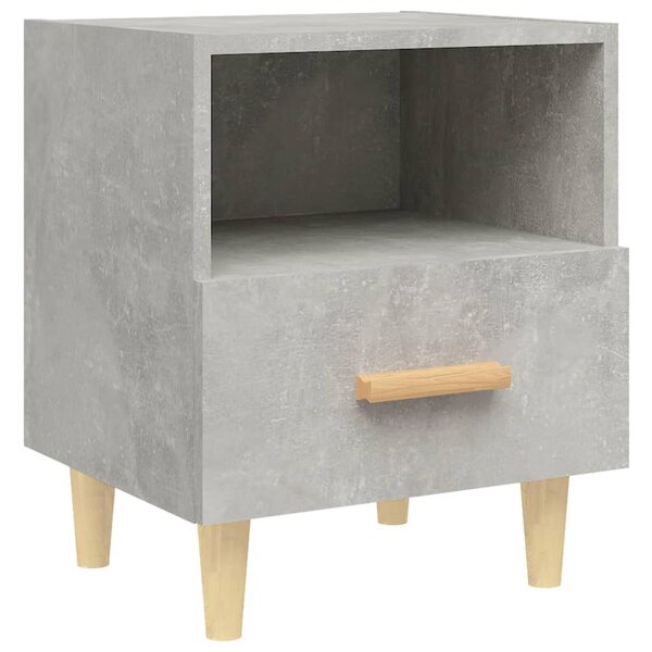 vidaXL Table de chevet Gris béton 40x35x47 cm