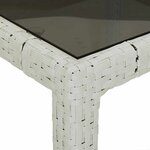 vidaXL Table de Jardin Blanc polyrotin