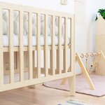 Lit bébé KIPPY 60 x 120 gris et verni