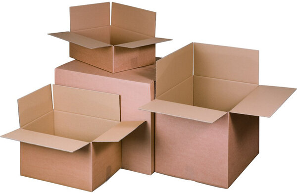 Lot de 25 Cartons ondulés à plier, (L)395 x (l)295 x (H)90mm