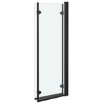vidaXL Cabine de douche pliable 3 panneaux ESG 130x138 cm Noir