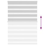 vidaXL Store zèbre gris clair largeur du tissu 105 9 cm polyester