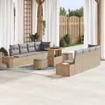 vidaXL Ensemble de canapé de jardin 11 Pièces Beige et Gris clair