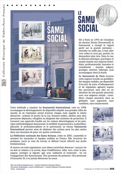 Document philatélique - Samu social